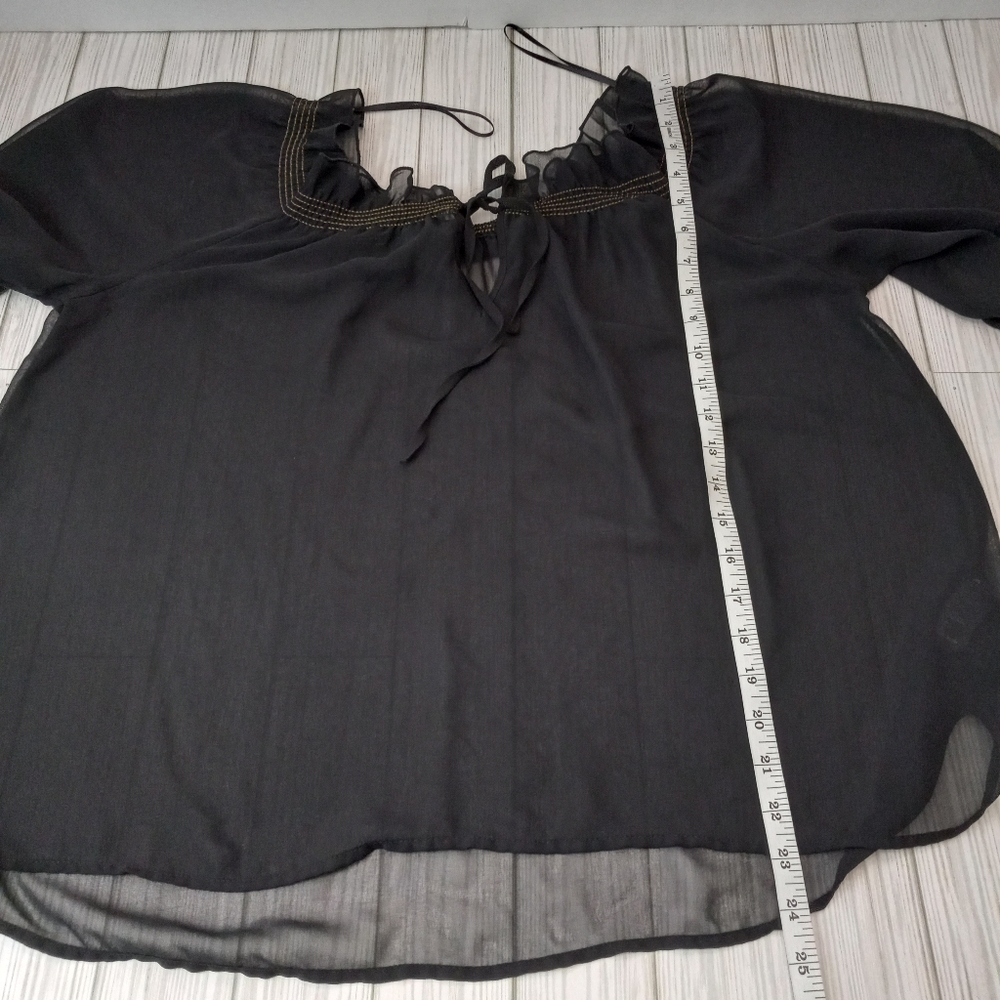 H&M Sheer Ruffle Off Shoulder Blouse - Picture 6 of 7